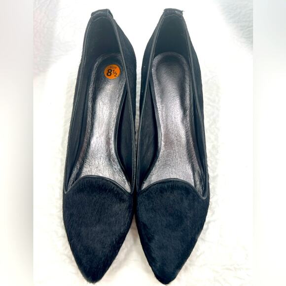 Elliot Luca Black Calf Hair Heels - Picture 1 of 8